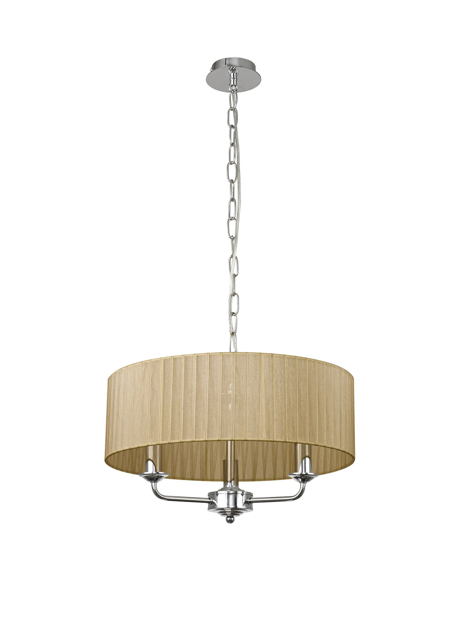 Banyan 45cm 3 Light Pendant Polished Chrome, Soft Bronze DK0861  Deco Banyan CH SB